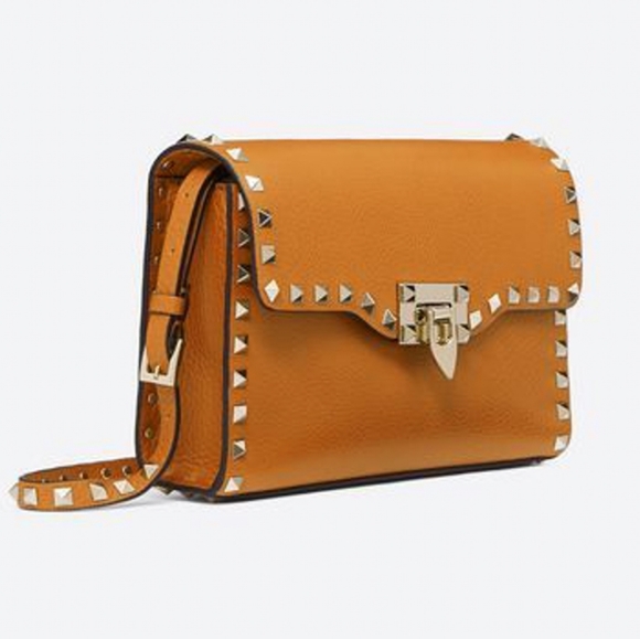 SOLD-💜Host Pick💜BWT Valentino Garavani ROCKSTUD GRAINY CALFSKIN CROSSBODY BAG - Picture 2 of 14